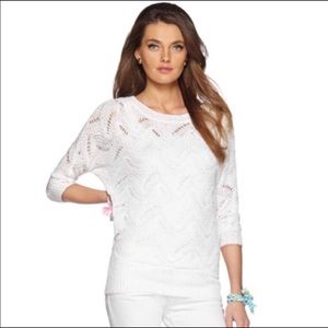Lilly Pulitzer Crochet top, open weave, EUC